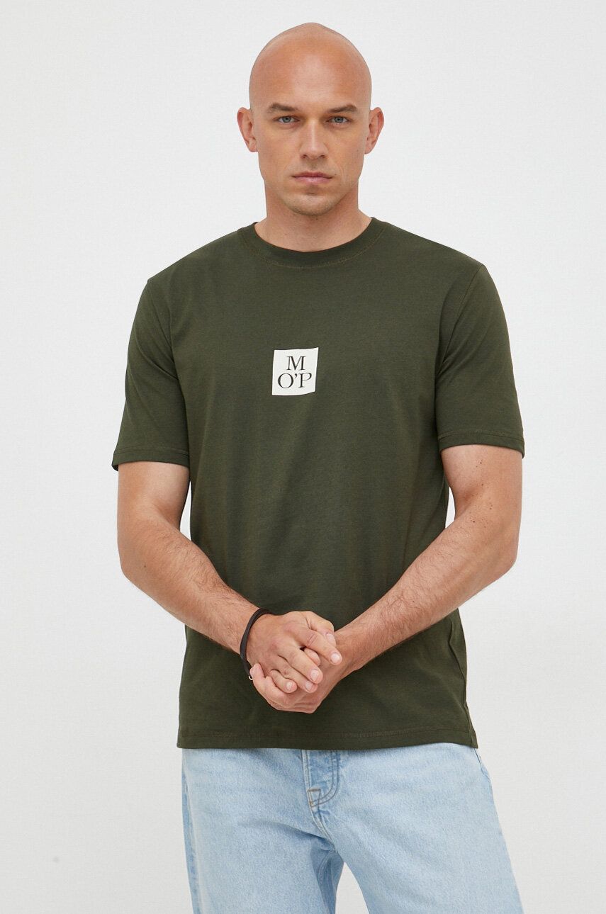 Marc O\'Polo tricou din bumbac culoarea verde, cu imprimeu