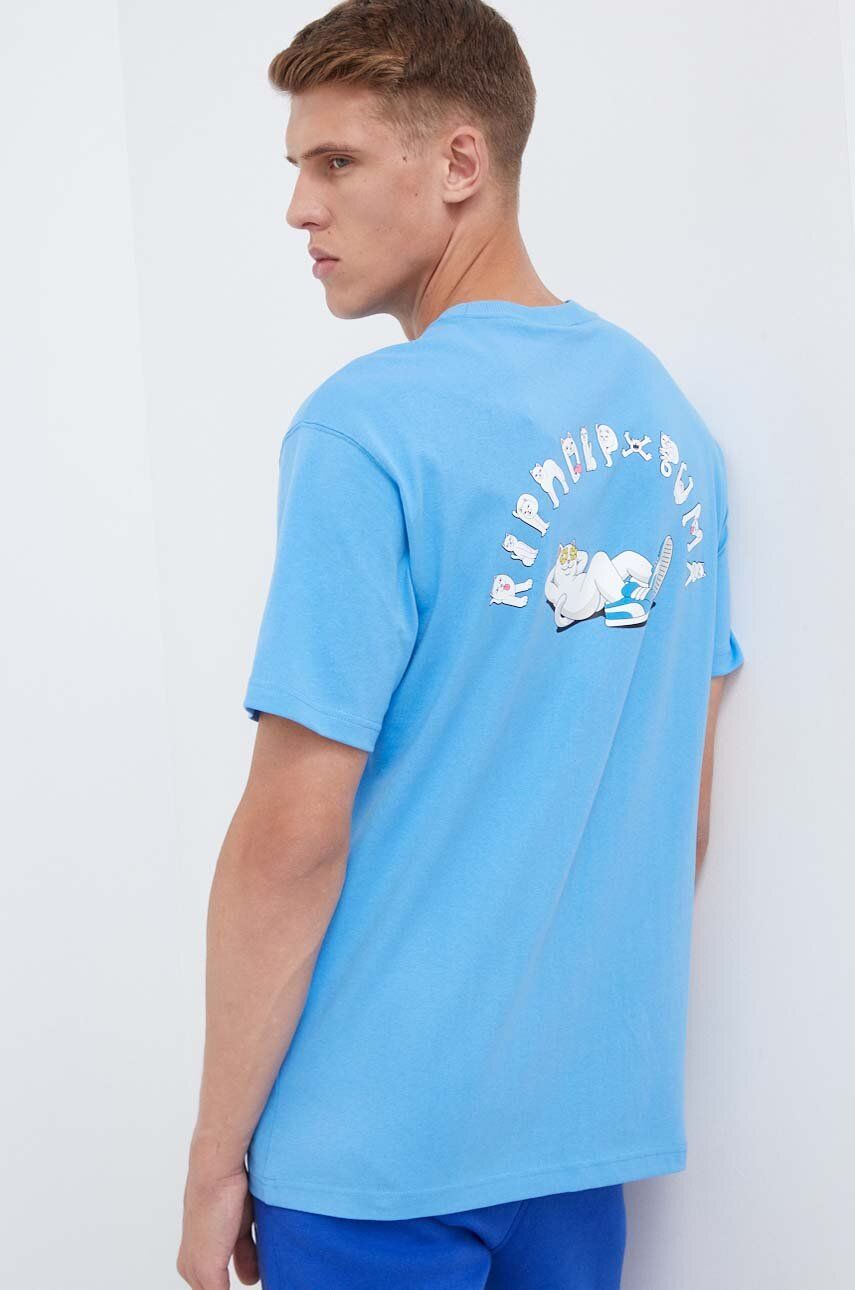 Bavlněné tričko Puma PUMA X RIPNDIP s potiskem - modrá - Hlavní materiál: 100 % Bavlna Stahovák