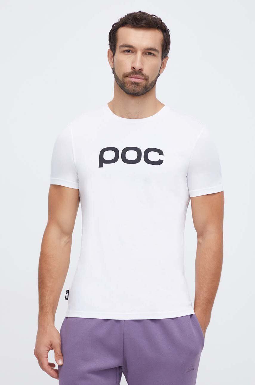 E-shop Bavlněné tričko POC bílá barva, s potiskem