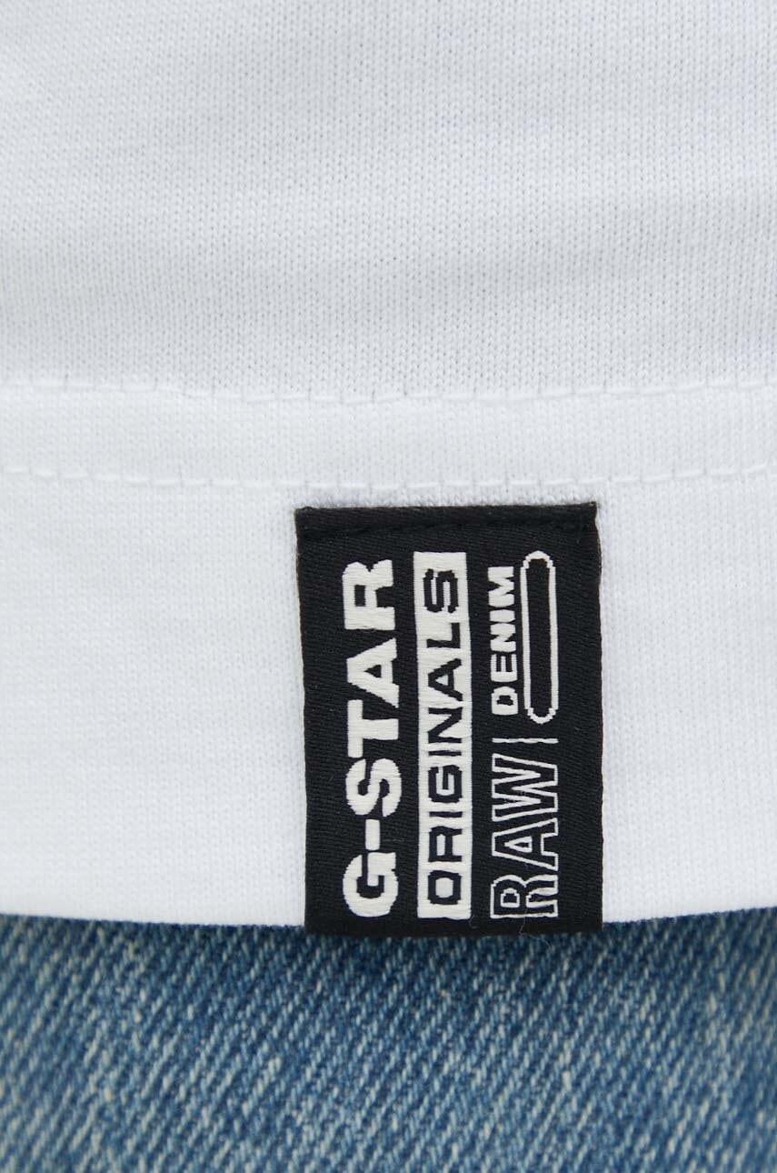 Βαμβακερό μπλουζάκι G-Star χρώμα: άσπρο φωτογραφία