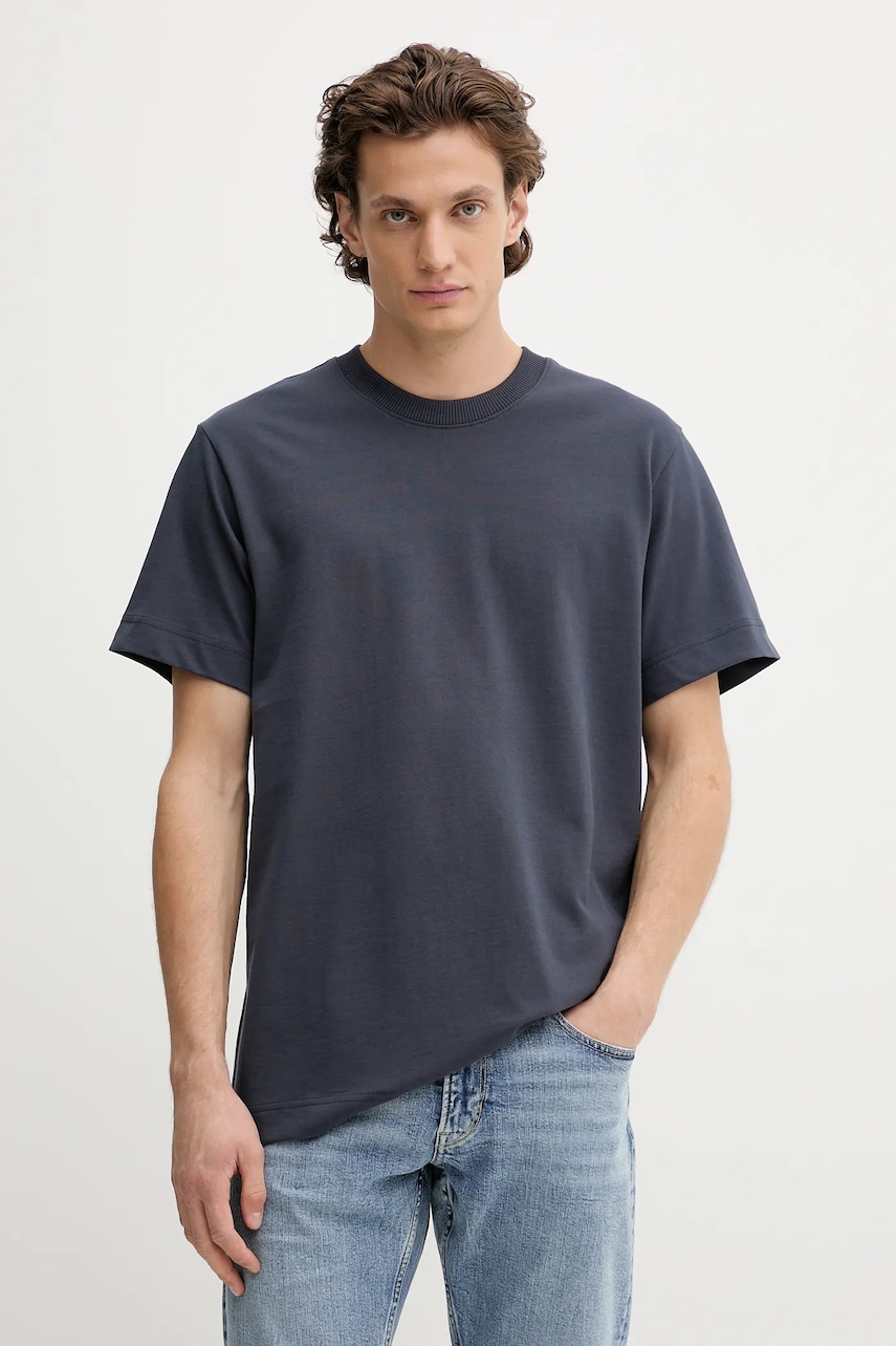 G-Star Raw t-shirt bawełniany męski kolor granatowy gładki D23471-C784