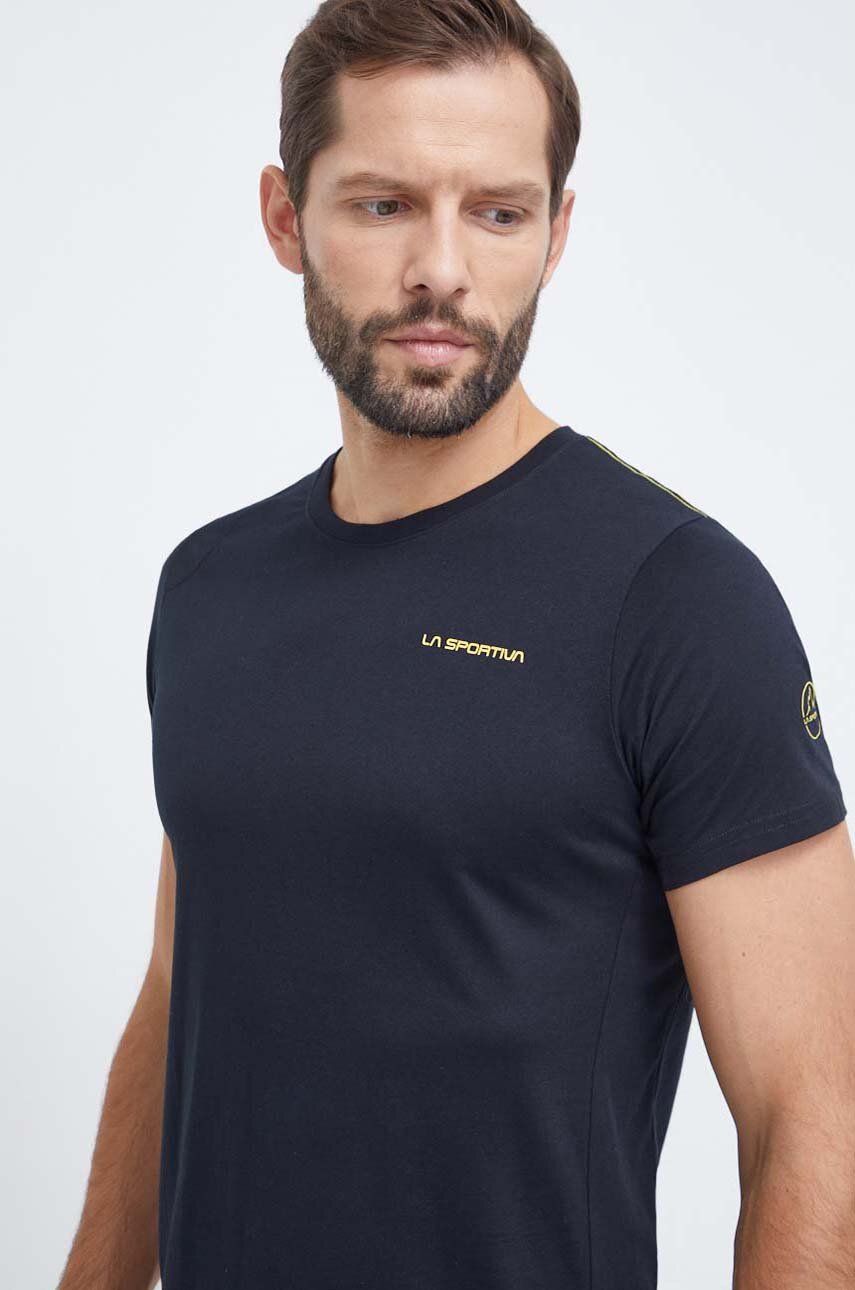 LA Sportiva tricou Back Logo barbati, culoarea negru, neted