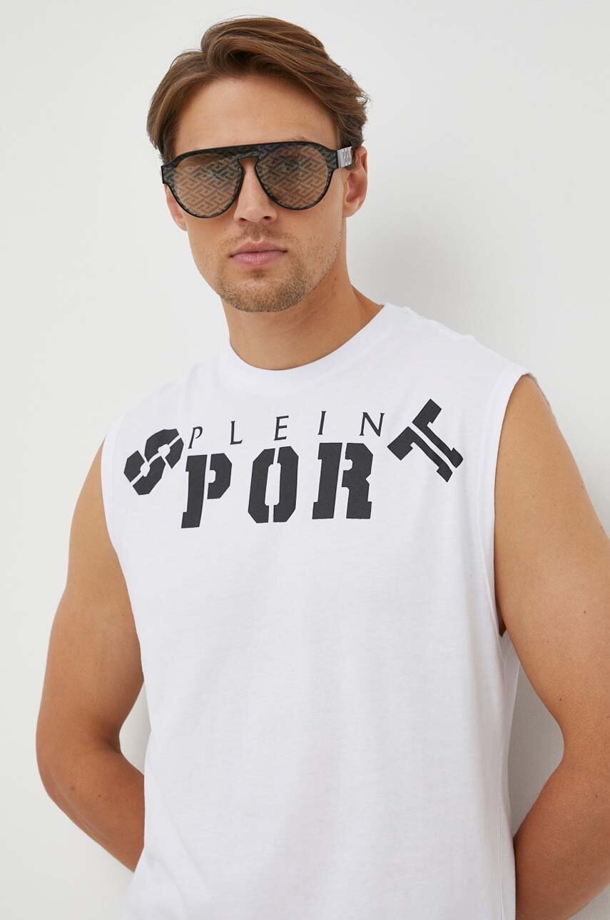 

Бавовняна футболка PLEIN SPORT колір білий