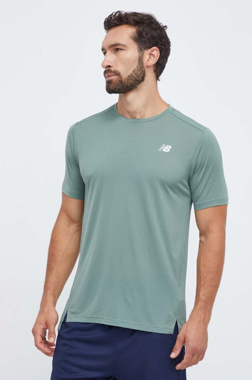 

Тениска за бягане New Balance Q Speed в зелено с изчистен дизайн, Зелен