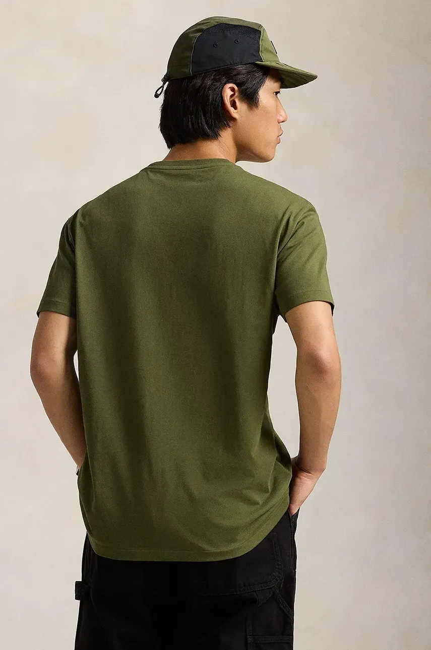 Хлопковая футболка Polo Ralph Lauren мужская цвет белый с принтом 710854497 Хлопковая футболка Polo Ralph Lauren мужская цвет белый с принтом 710854497