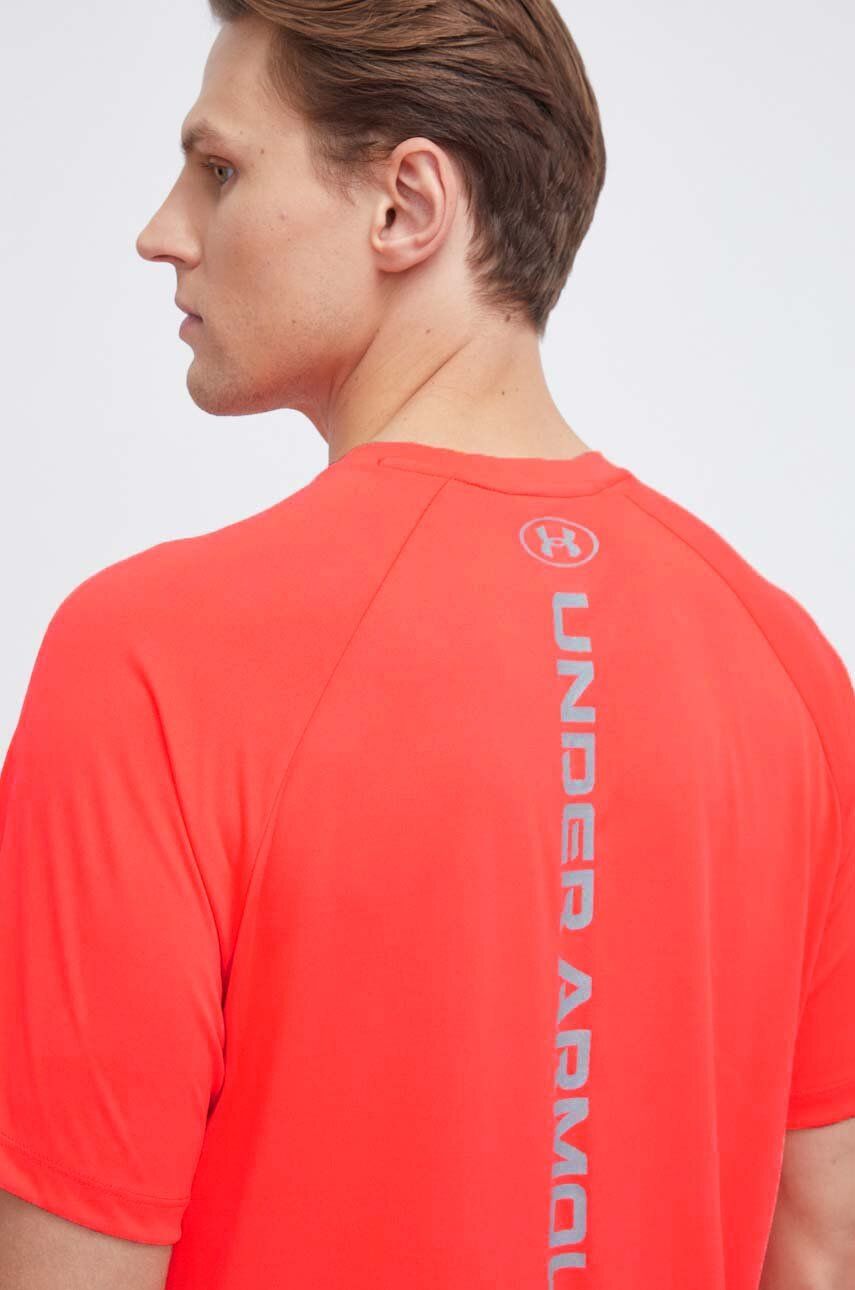Tréninkové tričko Under Armour Tech růžová barva, s potiskem - růžová - 90 % Recyklovaný polyester
