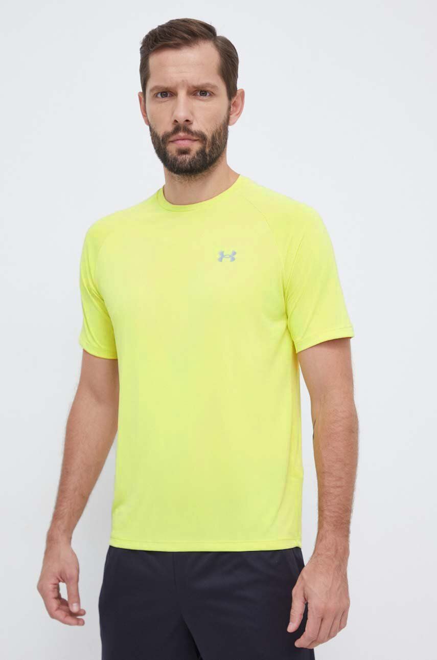 Tréninkové tričko Under Armour Tech zelená barva, s potiskem - zelená - 90 % Recyklovaný polyester
