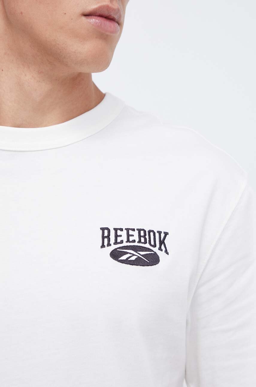 Βαμβακερό μπλουζάκι Reebok Classic χρώμα: μπεζ φωτογραφία