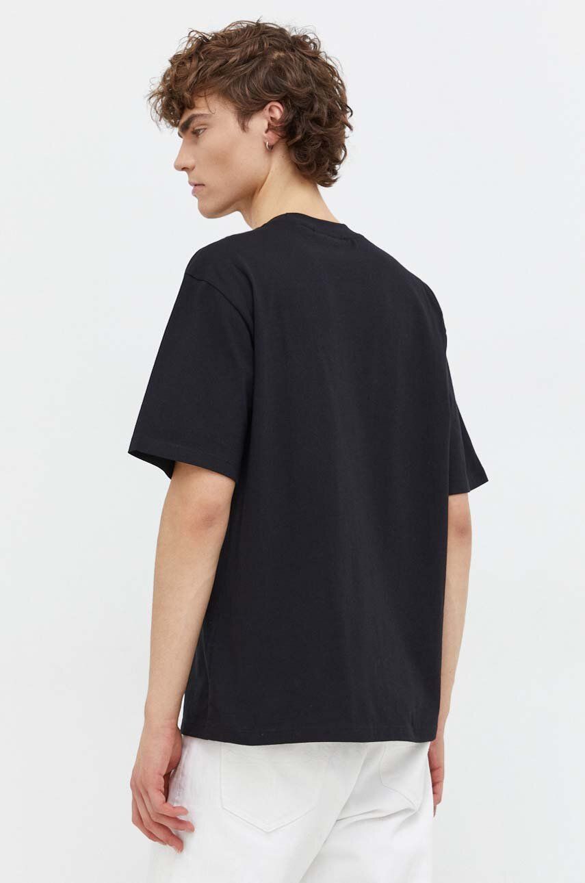HUGO t-shirt bawełniany x Gremlins męski kolor czarny z nadrukiem
