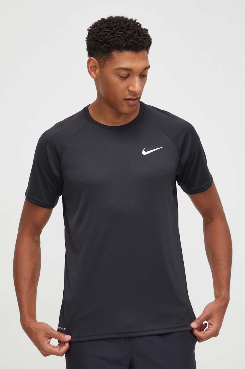 Nike tricou de antrenament culoarea negru, neted