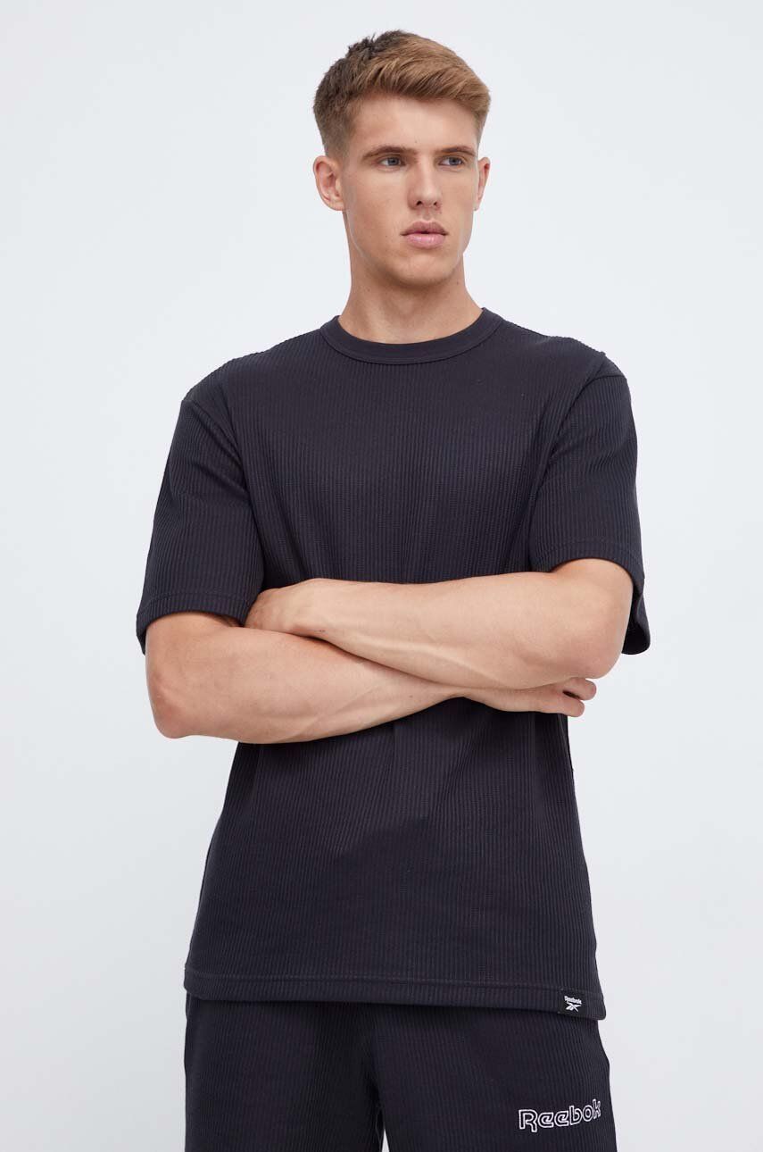 Tričko Reebok Classic černá barva - černá - Hlavní materiál: 70 % Bavlna