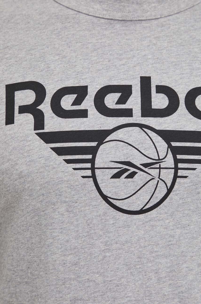 Βαμβακερό μπλουζάκι Reebok Classic Basketball χρώμα: γκρι φωτογραφία