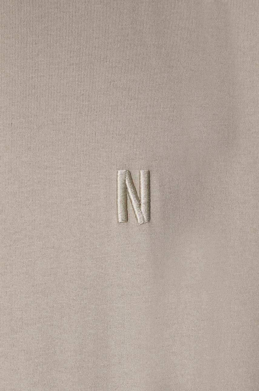 Βαμβακερό μπλουζάκι Norse Projects Johannes Organic χρώμα: μπεζ, N01-0643-0909 φωτογραφία