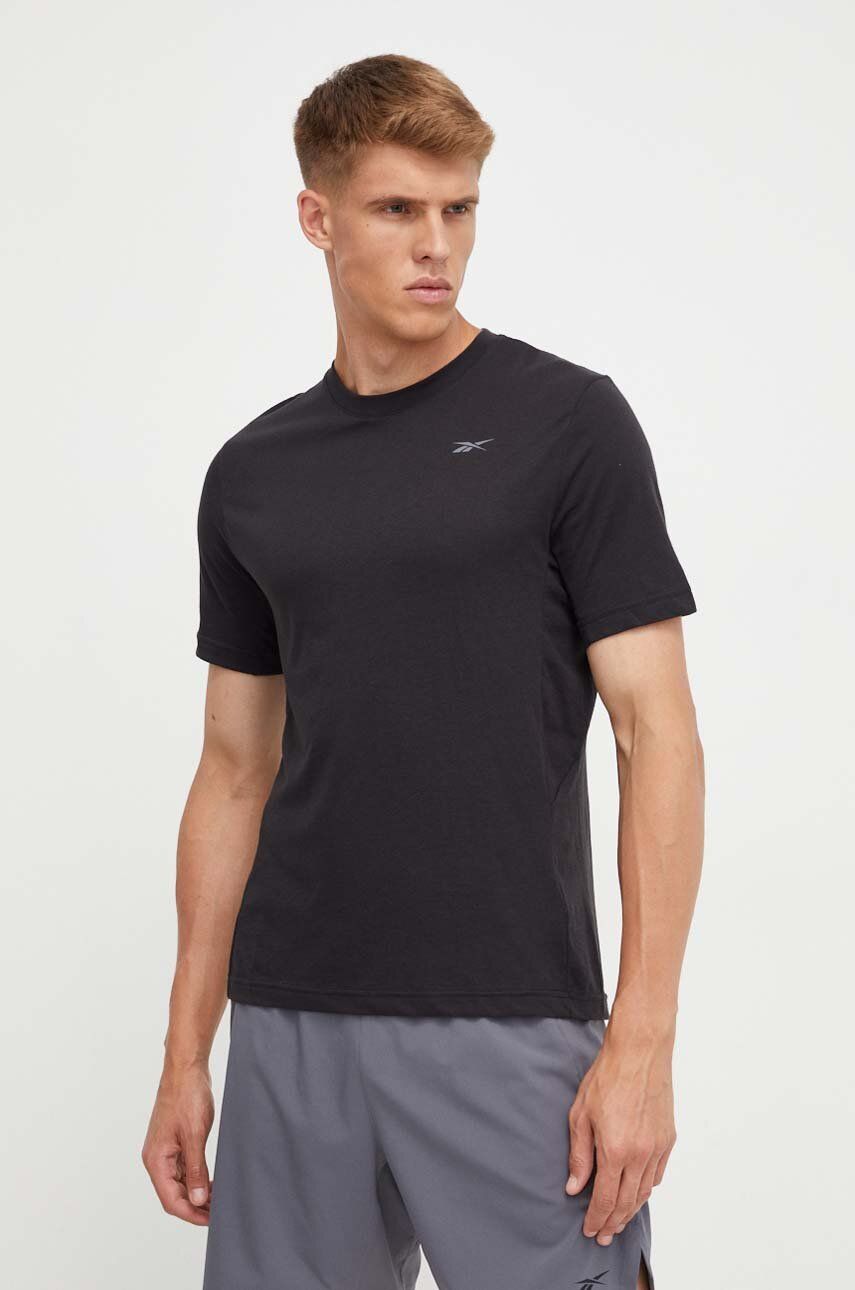 Tréninkové tričko Reebok Strength Athlete černá barva - černá - 65 % Recyklovaný polyester