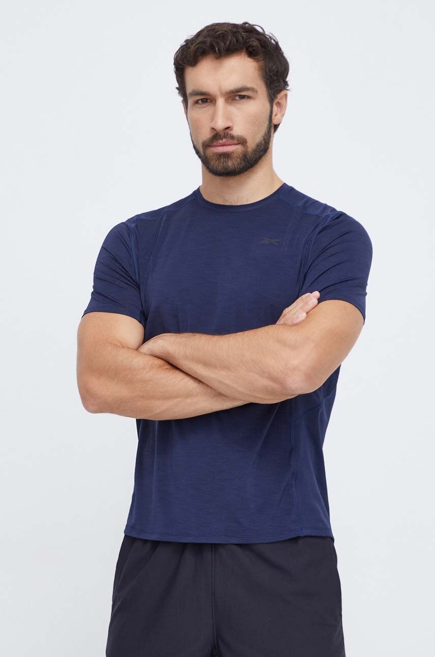 Tréninkové tričko Reebok ActivChill tmavomodrá barva - námořnická modř - Materiál č. 1: 85 % Recyklo