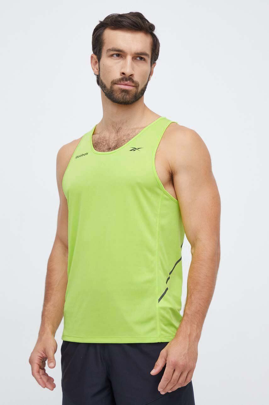 Levně Tréninkové tričko Reebok Speed zelená barva