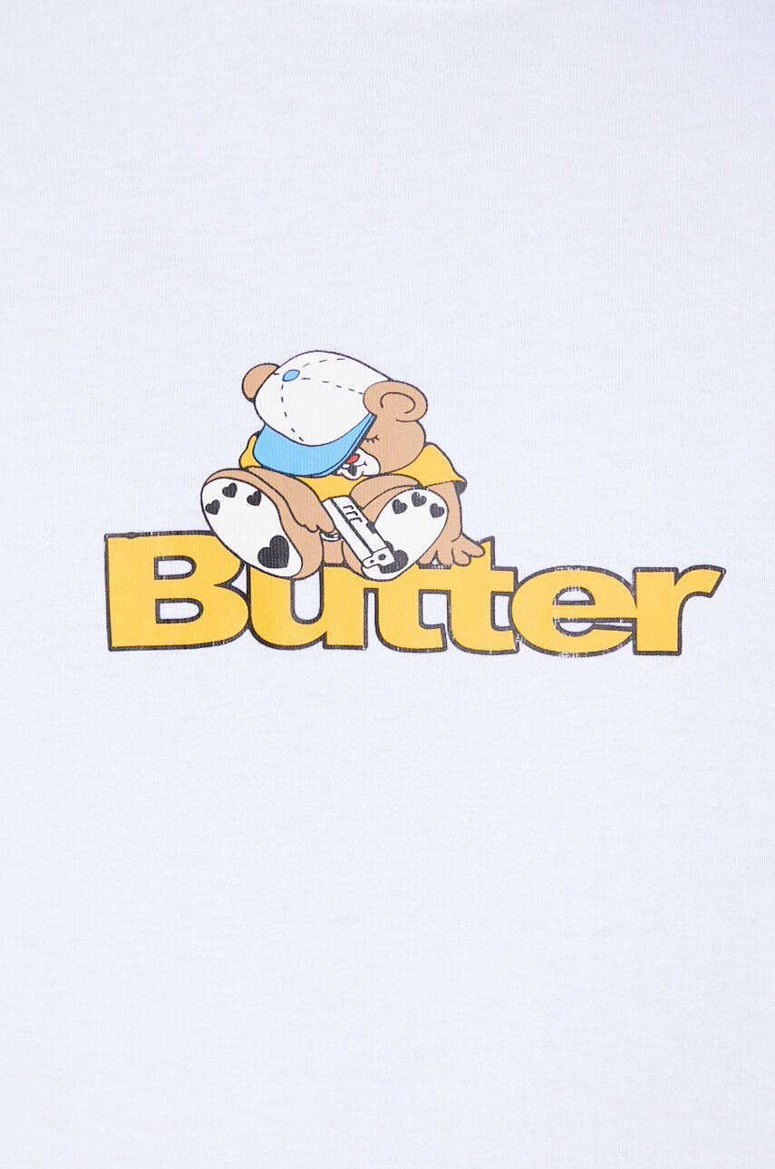 Bombažna Kratka Majica Butter Goods Teddy Logo Tee Moška, Bela Barva, BGQ3230101