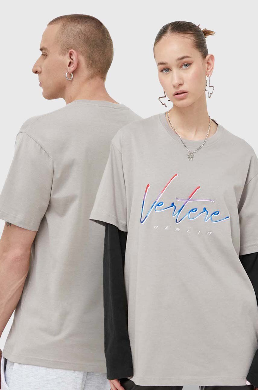 E-shop Bavlněné tričko Vertere Berlin béžová barva, s aplikací