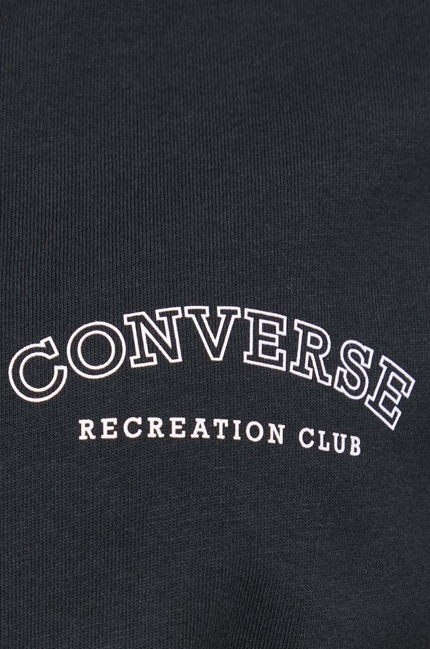 Βαμβακερό μπλουζάκι Converse χρώμα: μαύρο φωτογραφία