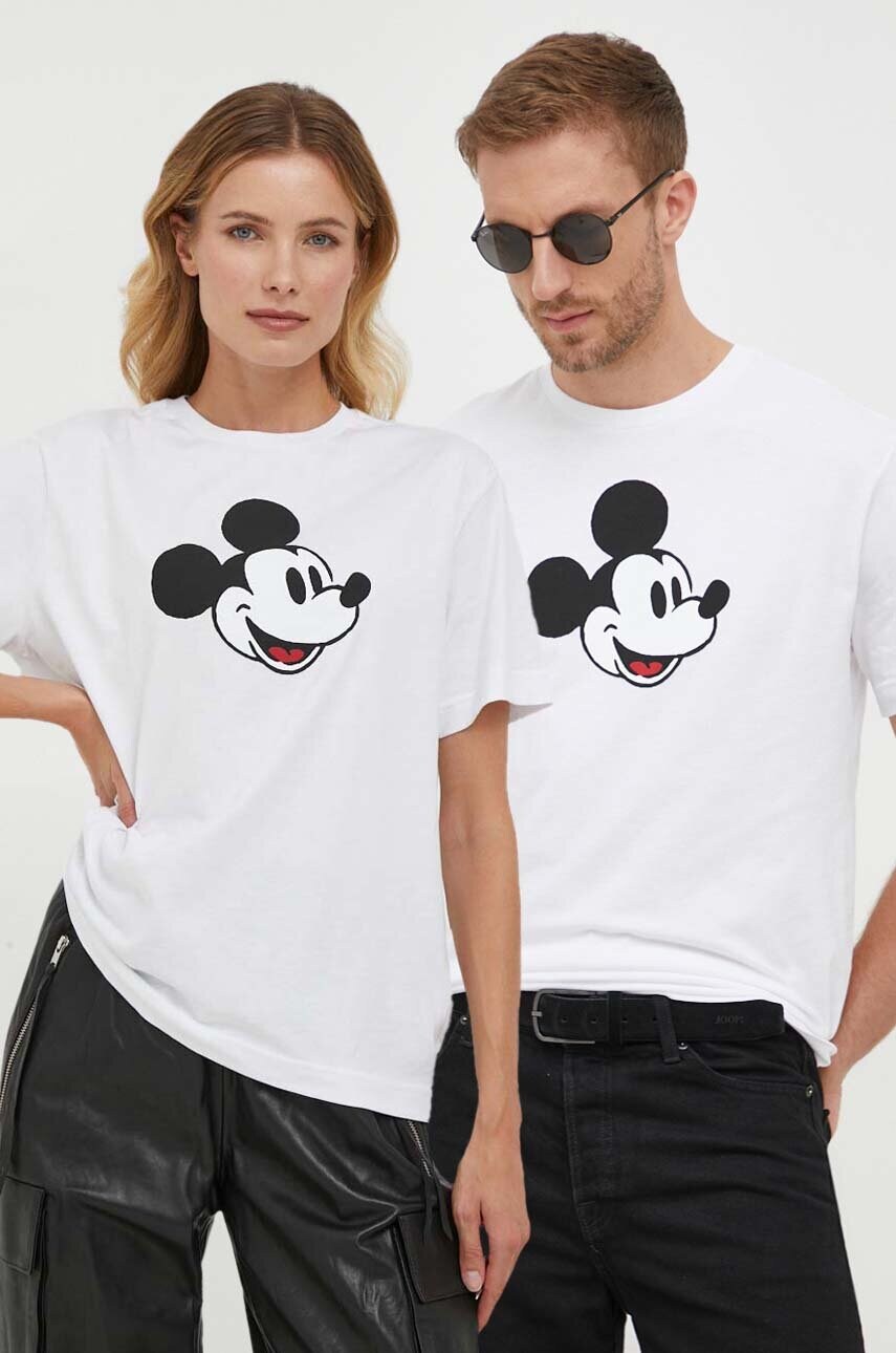 

Хлопковая футболка United Colors of Benetton DISNEY цвет белый с принтом
