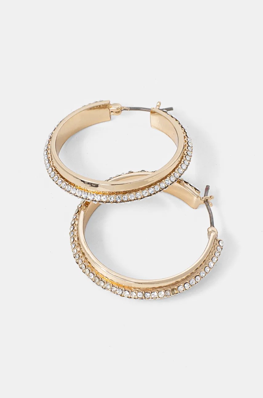 

Обици Lauren Ralph Lauren PE 30MM PAVE HOOP 14G00872, Злато