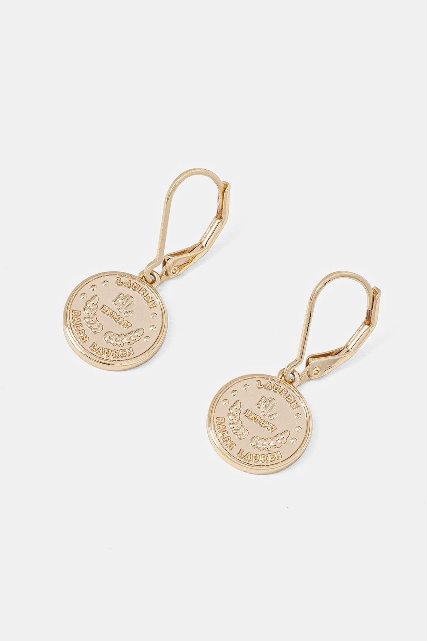 

Обици Lauren Ralph Lauren PE COIN LOGO DROP 14G00840, Злато