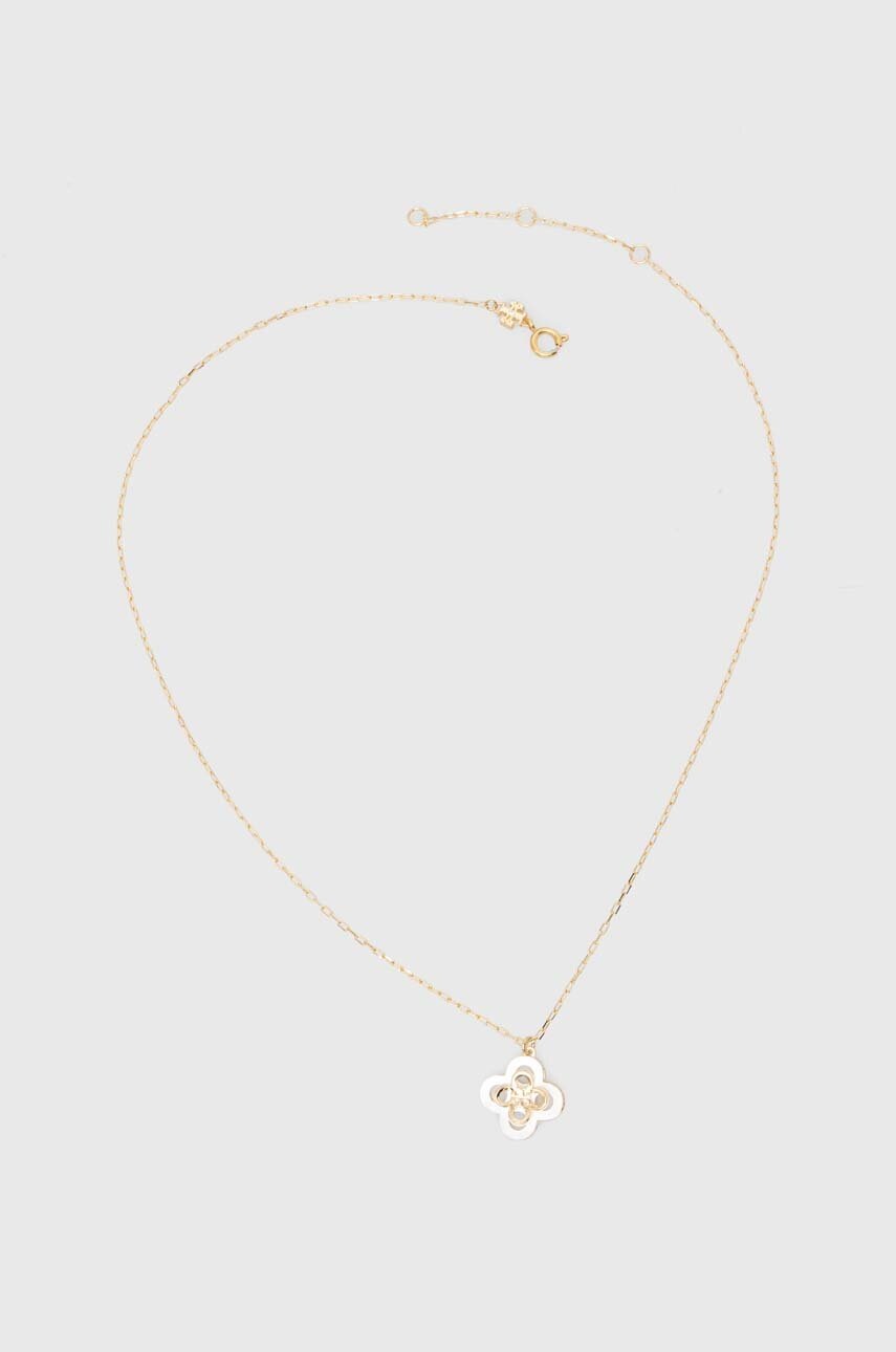 

Колие Tory Burch Kira Clover 157218.7, Жълт