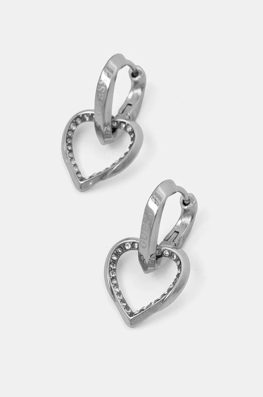 

Обици Guess JUBE04 617JW, Сребърен