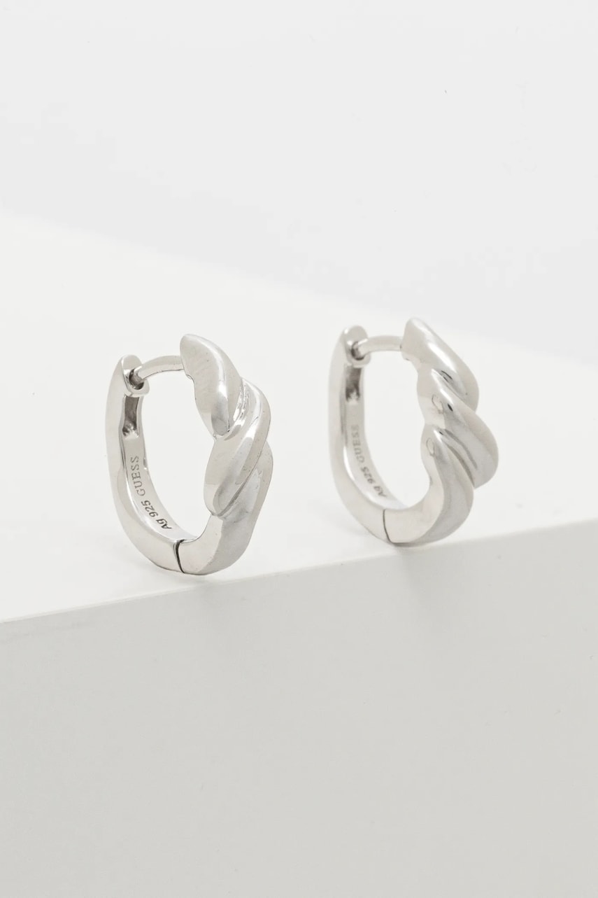 Levně Stříbrné náušnice Guess JSBE04 436JW