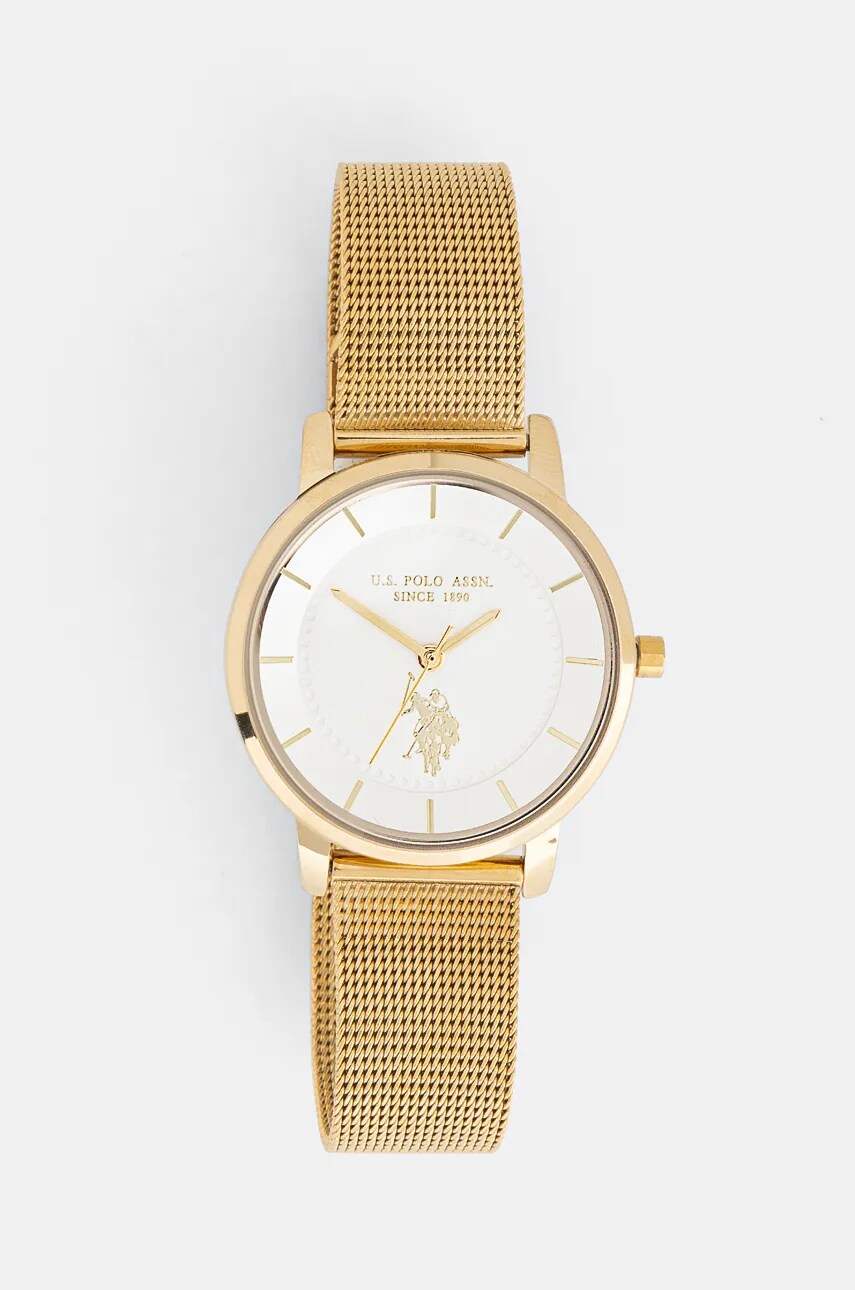 Hodinky U.S. Polo Assn. CHLOE zlatá barva, USP8037YG