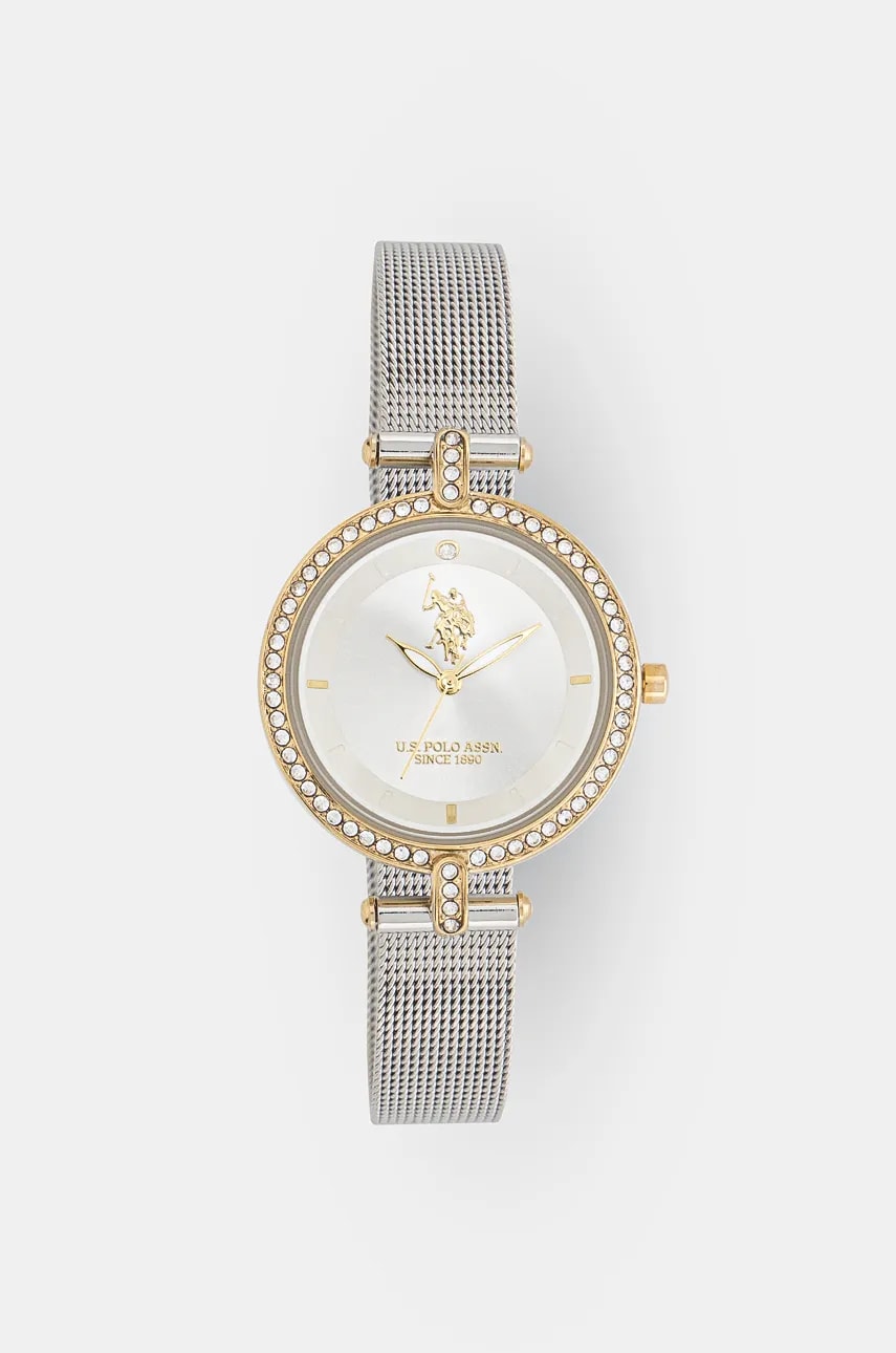 U.S. Polo Assn. ceas NATALIE femei, culoarea argintiu, USP8186YG