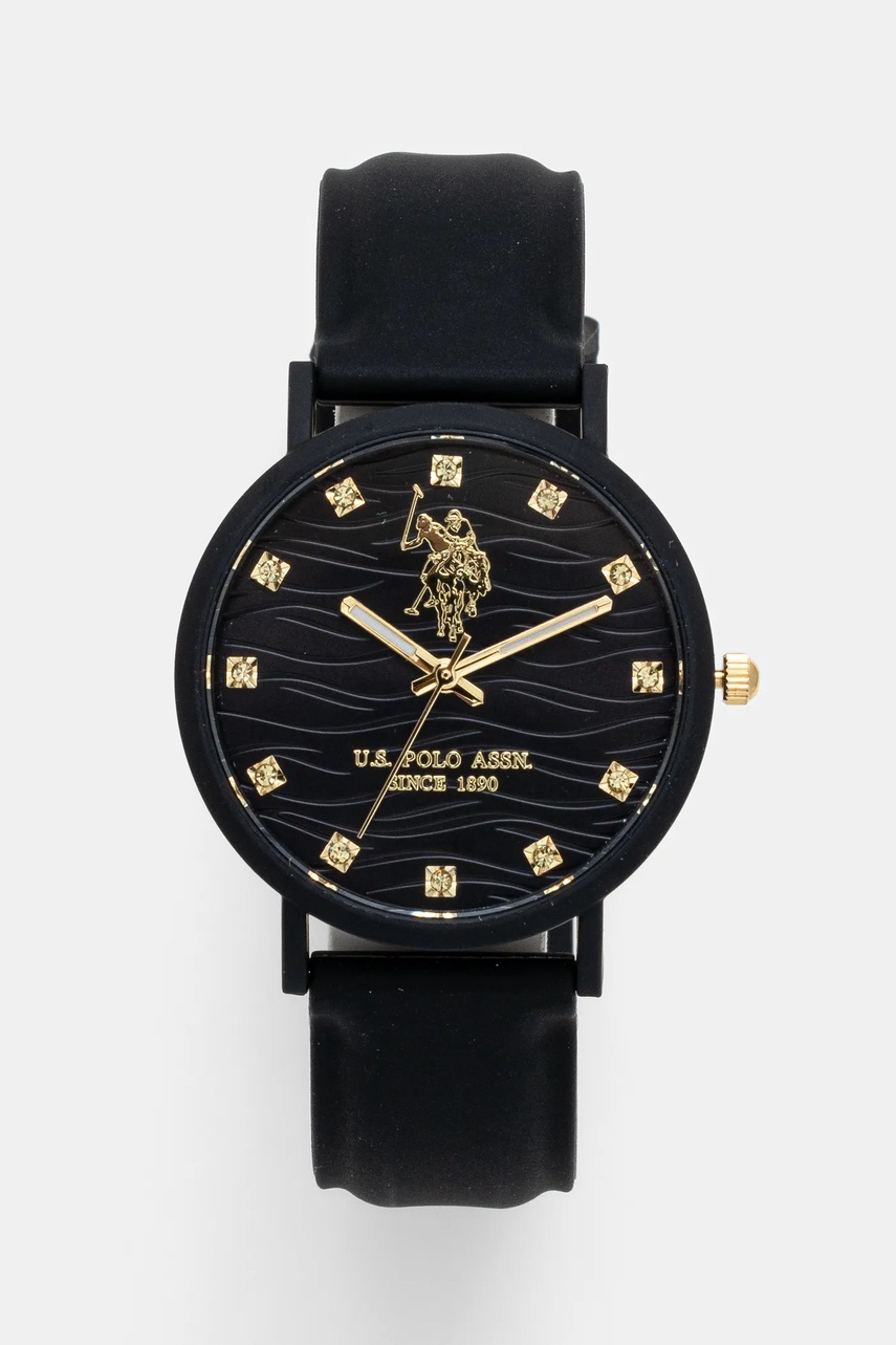 

Часовник U.S. Polo Assn. LUCYCRYSTAL дамски в черно USP8269BK, Черен