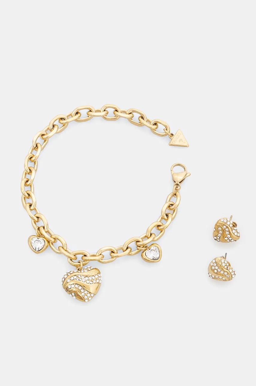 

Гривна и обици Guess, Злато