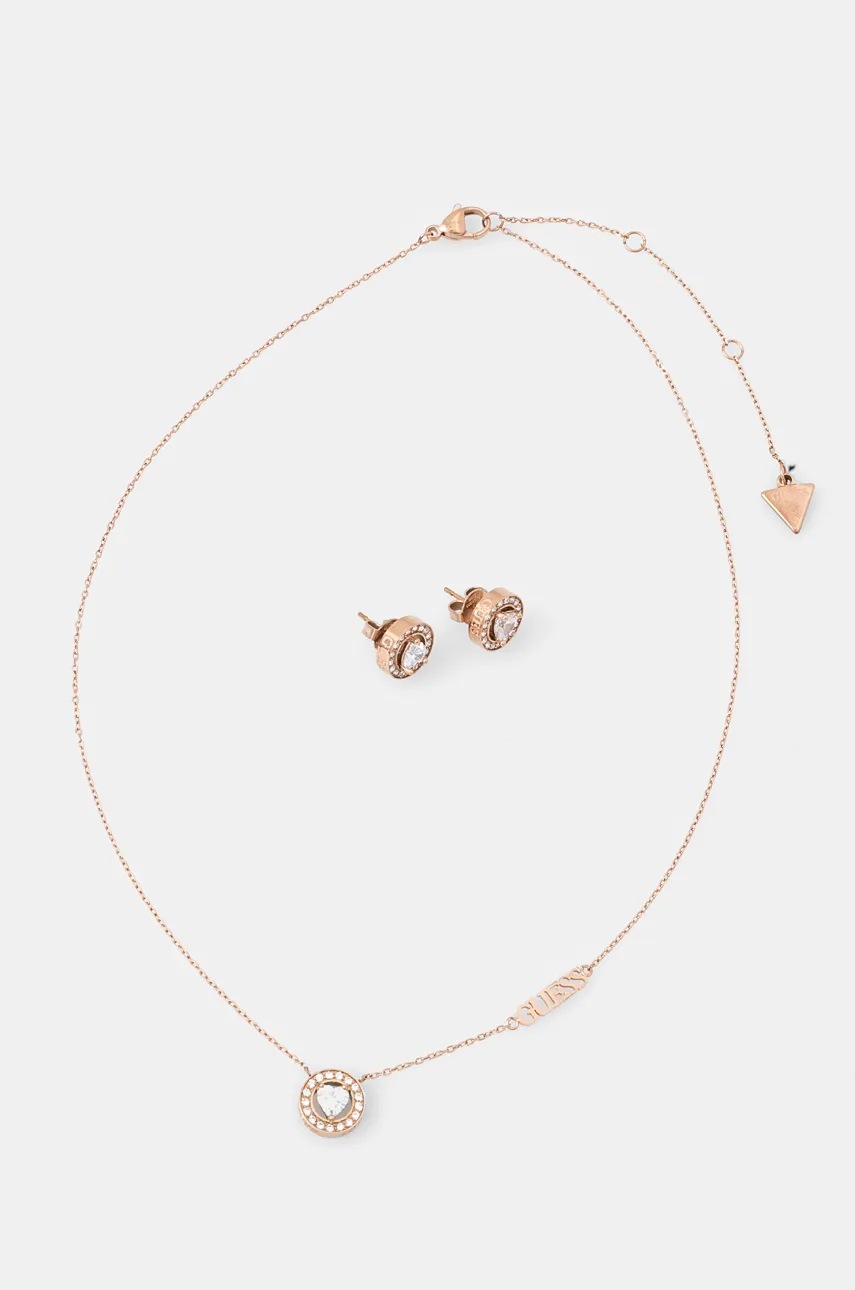 

Колие и обици Guess, Злато
