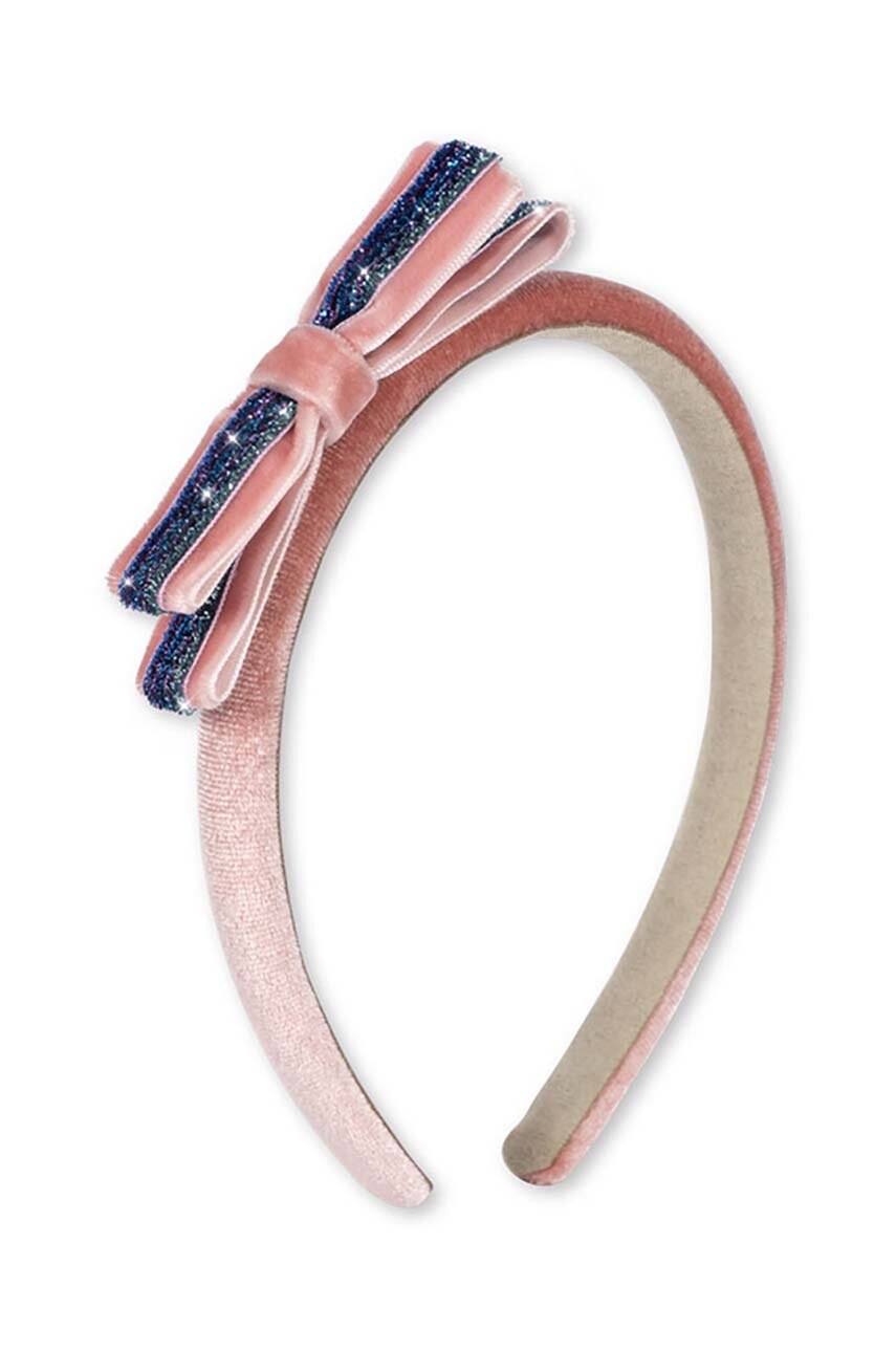 

Детска лента за глава Konges Sløjd VELVET BOW HAIRBRACE KS101789, Розов