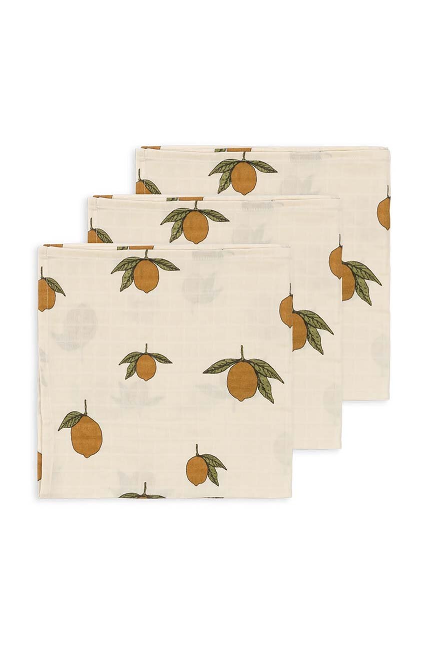 

Бебешка пелена Konges Sløjd 3 PACK MUSLIN CLOTH GOTS (3 броя) KS101370, Бежов
