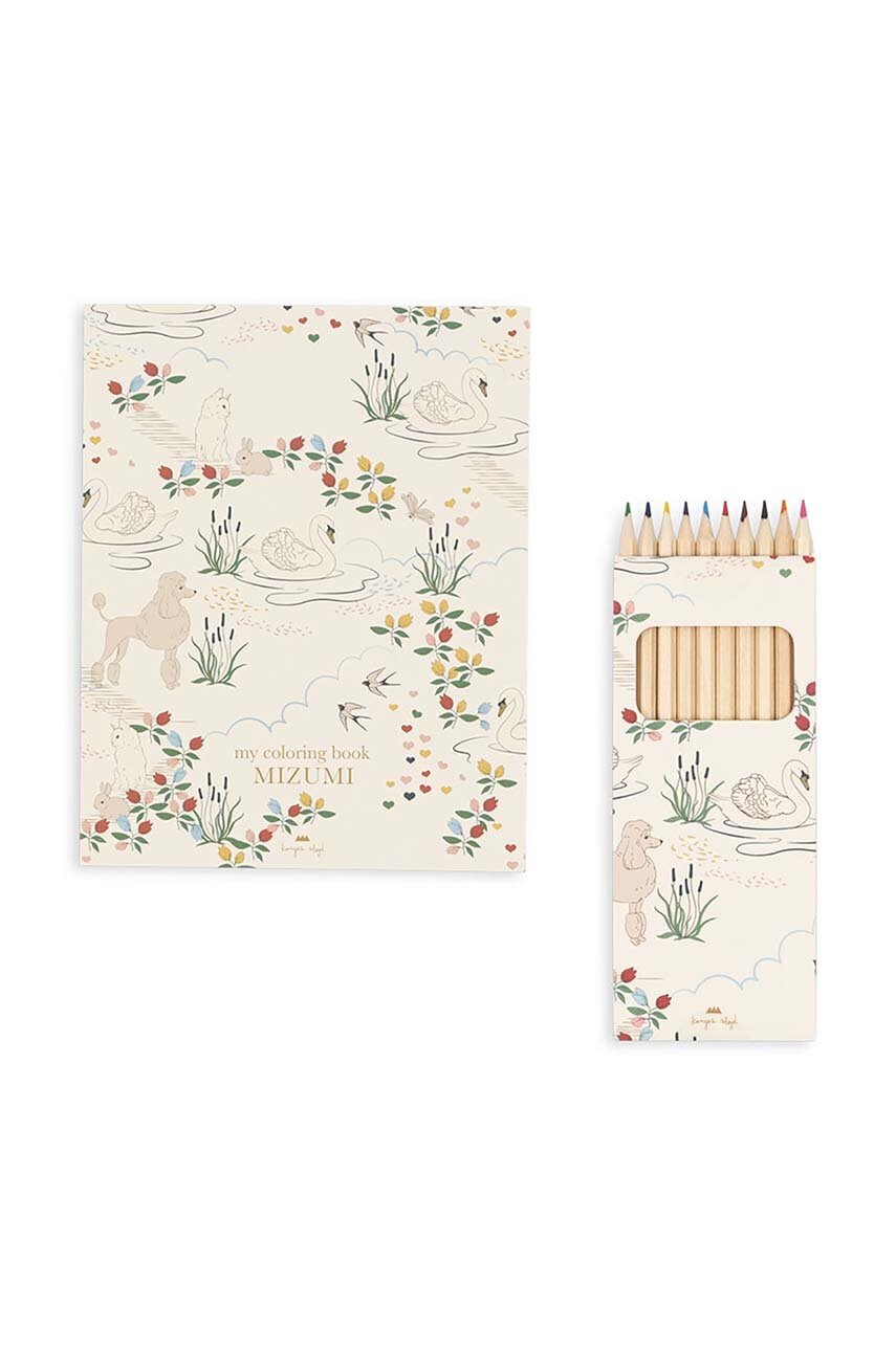 Konges Sløjd carte de colorat COLORING BOOK AND CRAYONS