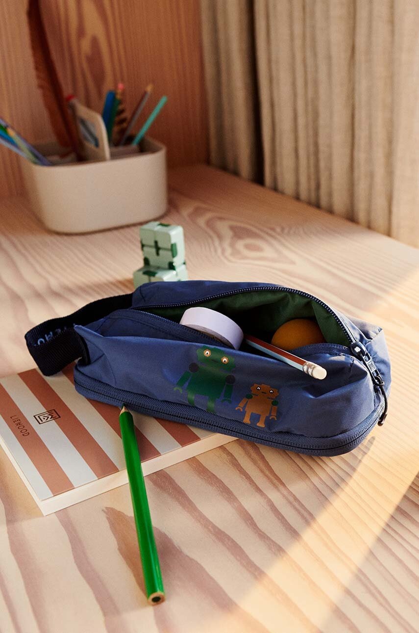 

Детски моливник Liewood Melina Pencil Case в синьо LW19493, Син