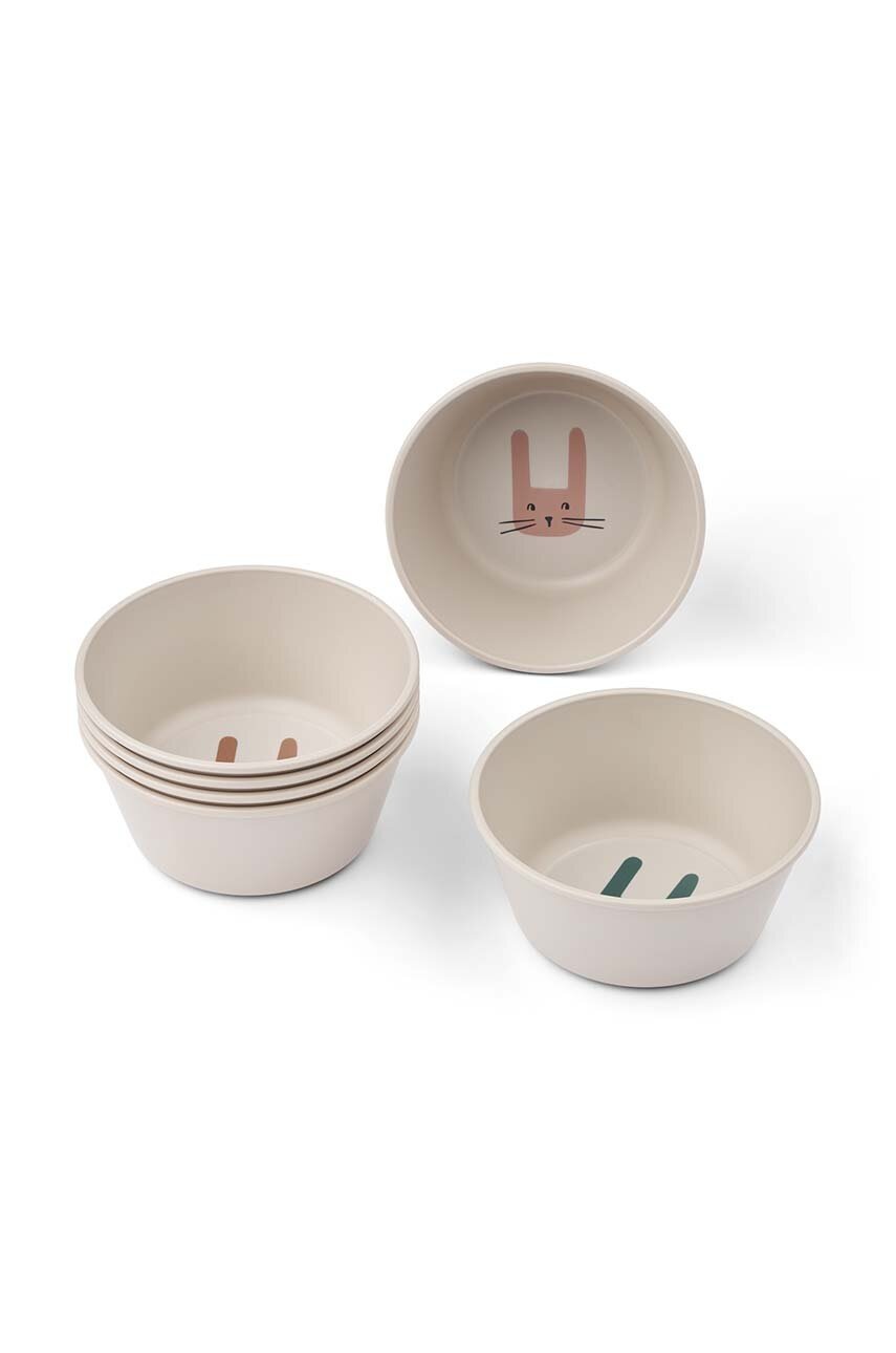 

Комплект купички Liewood Cees Bowl 6-Pack (6 броя) LW19570, Бежов