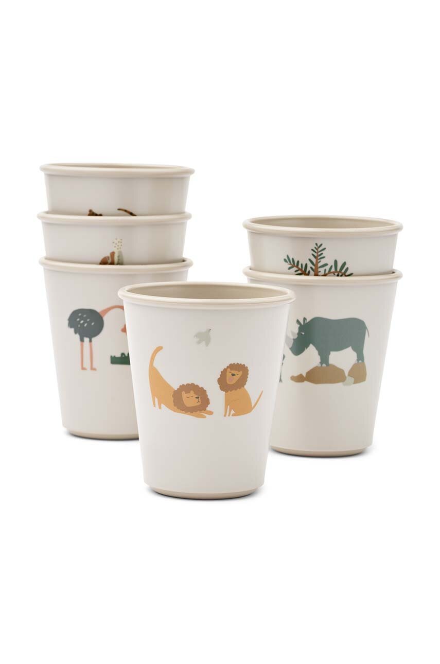 

Комплект чаши Liewood Lana Cup 6-Pack (6 броя) LW19571, Бял
