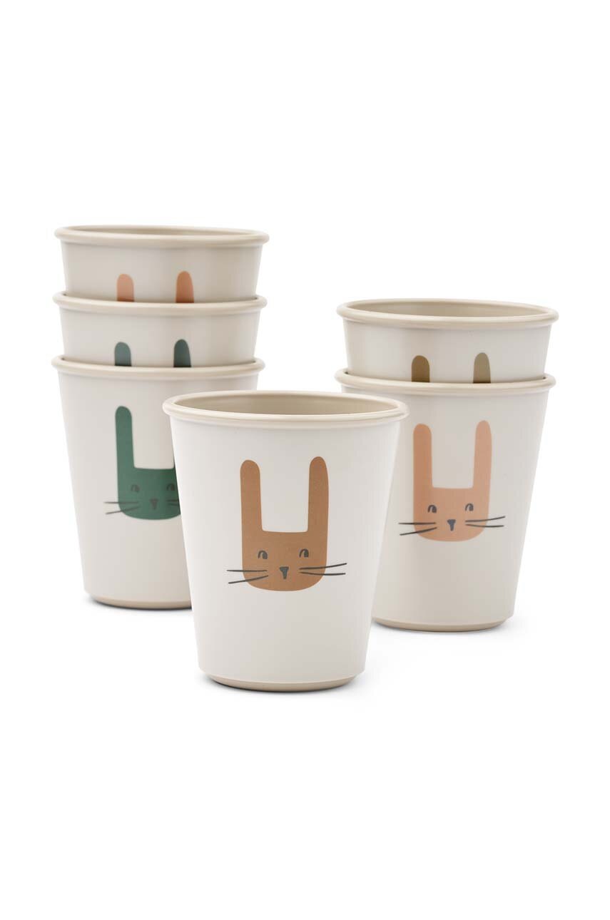 

Комплект чаши Liewood Lana Cup 6-Pack (6 броя) LW19571, Бежов