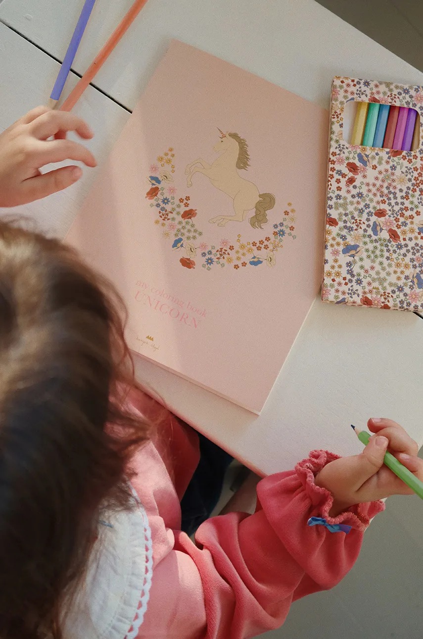 

Книжка за оцветяване Konges Sløjd COLORING BOOK AND CRAYONS KS101936, Розов