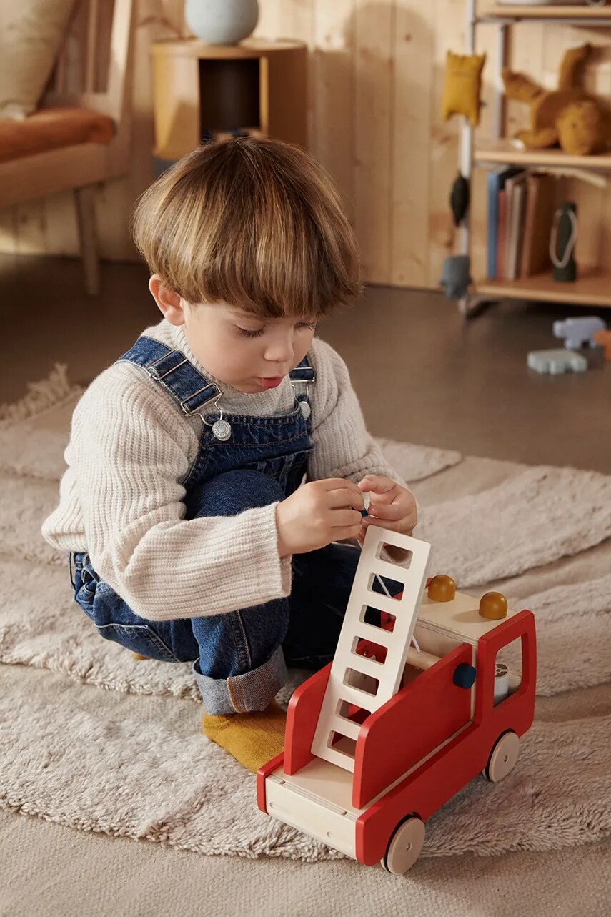 Liewood jucărie din lemn pentru copii Eigil Fire Truck LW20260