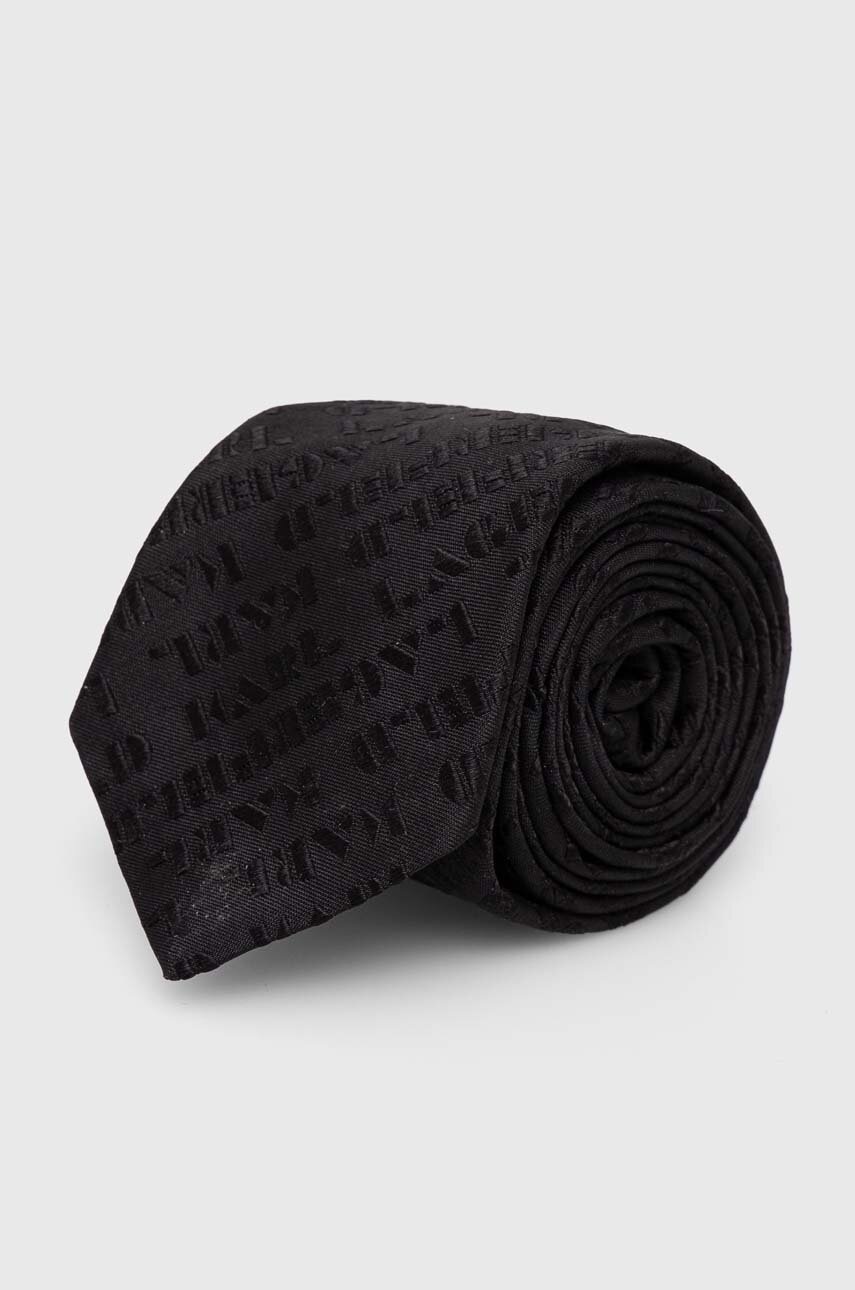 Karl Lagerfeld cravata de matase culoarea negru, 543180.805100
