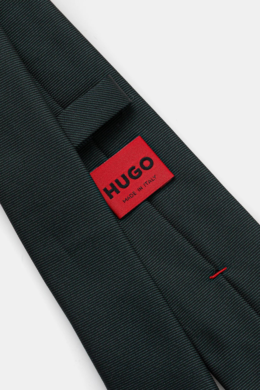 Шелковый галстук HUGO цвет серый 50520644