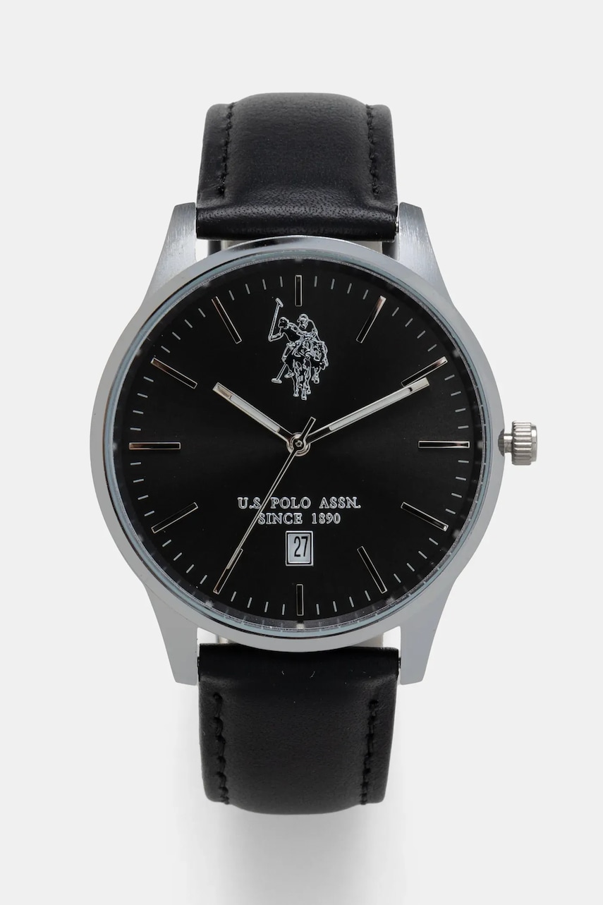 Levně Hodinky U.S. Polo Assn. OWEN černá barva, USP4940ST