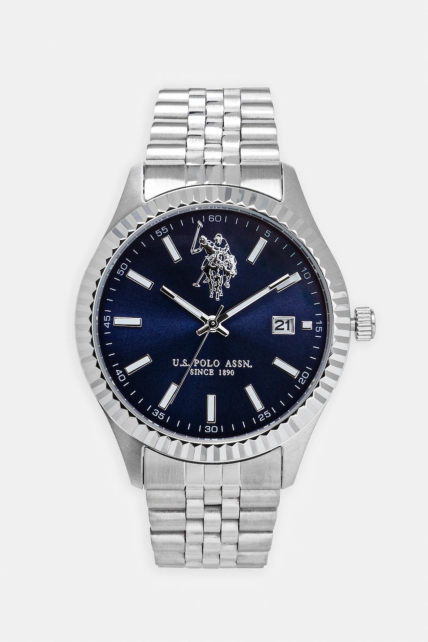 U.S. Polo Assn. ceas DAMIAN barbati, culoarea argintiu, USP4992BL