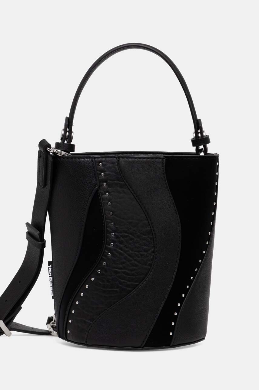Desigual borseta KAHLO CUMBAL MICRO culoarea negru, 24WAXP87 Desigual borseta KAHLO CUMBAL MICRO culoarea negru, 24WAXP87