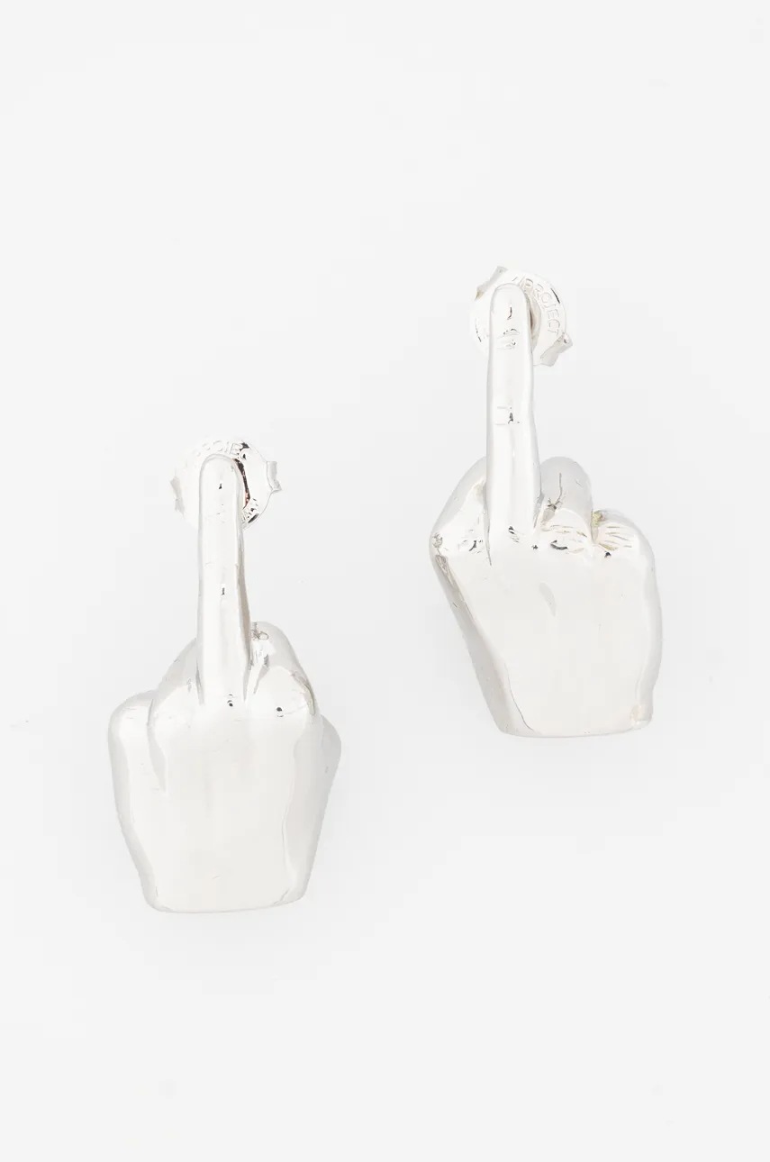 

Обици Y/Project MINI FUCK YOU EARRINGS 640EA014, Сребърен
