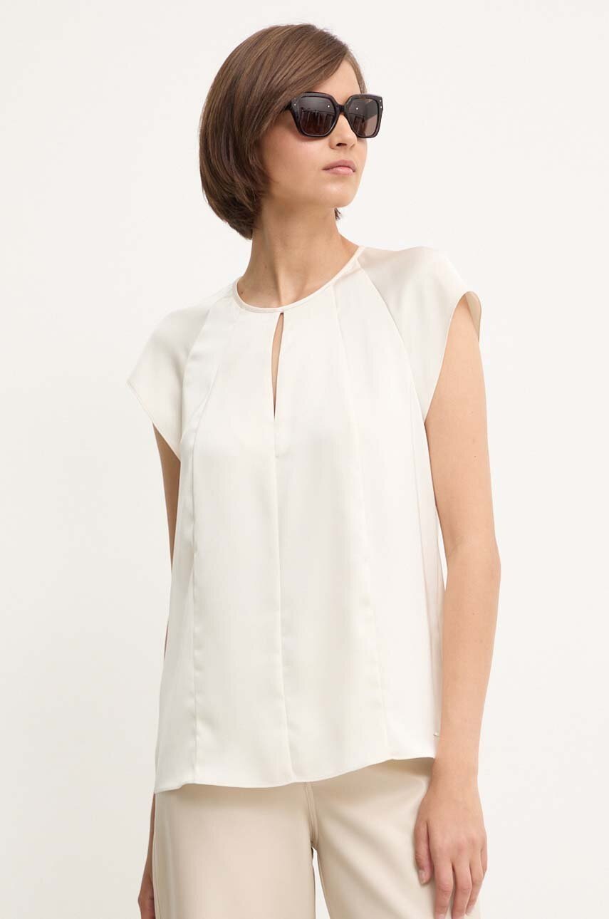 

Блуза Calvin Klein в бежово с изчистен дизайн K20K207161, Бежов